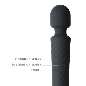 Tragbarer 8-Gang-20-Frequenz-3-Farben-karierter wasserdichter AV-<span class=keywords><strong>Stick</strong></span> für Dildo USB-Netzteil Vibrations massage stift - Product Image 5