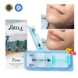 BELLA Derm Cross-Linked HA Dermal Filler pour les plis nasogéniens, les rides du front, l'<span class=keywords><strong>augmentation</strong></span> <span class=keywords><strong>des</strong></span> lèvres, anti-âge, hydratant, 2x1mL - Product Image 3