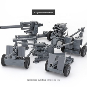 Figurines de construction en blocs de la Seconde Guerre mondiale allemandes, soviétiques et américaines, artillerie, grenades anti-char, lanceurs de missiles anti-aériens, jouets en plastique ABS - Product Image 3