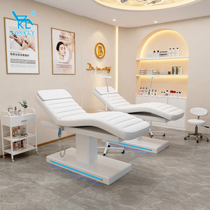 SONKLY Sillón de Spa de Diseño Moderno y Exclusivo en Cuero Sintético, <span class=keywords><strong>Camilla</strong></span> Estética Curva para Pestañas, Sofá de Masaje - Product Image 1