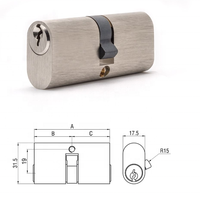 Demi-cylindre de serrure de porte en laiton de l'usine professionnelle avec 60mm Backset et 3 clés bon prix