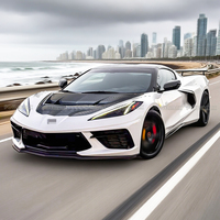 Ailes avant en fibre de verre non peintes compatibles avec Chevrolet C8 Corvette Stingray Z51