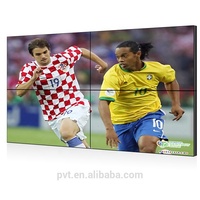 55 Ultra estrecho bisel LCD OEM cartel Digital Led pantalla interior fácil LCD Video pared PVD interior curva pantalla Led 3,5mm 1920*1080