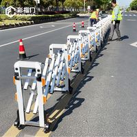 Barrières de circulation pliantes pour l'extérieur, cloison manuelle, porte télescopique push-pull, barrage routier avec roues, taille personnalisable, dernier style