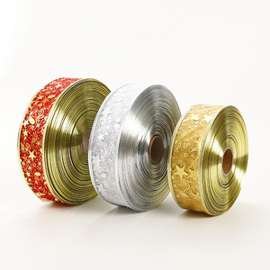 Nastro di Qibai nastro di pizzo oro e argento nastro di natale confezione regalo - Product Image 1