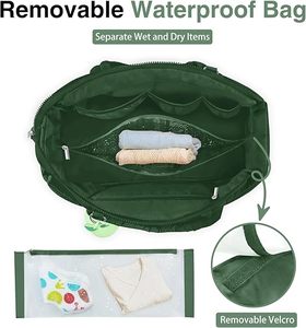 <span class=keywords><strong>Sac</strong></span> à langer personnalisable et écologique pour maman, organisateur de couches, <span class=keywords><strong>sac</strong></span> de transport, <span class=keywords><strong>sac</strong></span> à langer tendance, deux fermetures éclair, polyester uni, Chine - Product Image 4