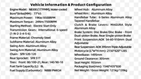 GX 300cc Single Cylinder 26 HP Electric Start Steel Water-cooled 4-stroke 4-valve Off-road Motorcycle >80 km/h