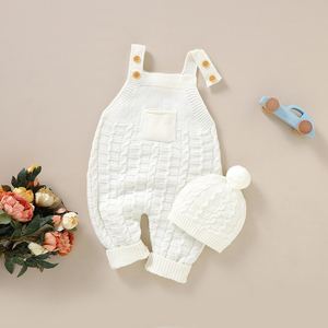 ชุดหมีสำหรับเด็กทารกใส่ได้ทั้งชายและหญิงหมวกถักเด็กทารกแขนกุดพิมพ์ลายสัตว์ชุดบอดี้สูทน่ารักฤดูใบไม้ร่วง - Product Image 3