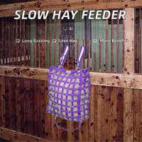 Sac à foin en polyester à ouverture ultra-lente personnalisé pour chevaux, 50x20x40cm, 90% moins de gaspillage de foin, temps de pâturage prolongé, EHB-FDB-001