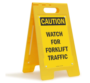 لافتة تحذيرية: أرضية مبللة - لافتة سلامة وتحذير قابلة للطي من البلاستيك - Product Image 4