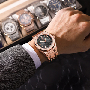 Reloj de Cuarzo para Hombre Poedagar, Esfera Redonda de 42.5 mm, Resistente al Agua, Luminoso, Reloj de Pulsera Ejecutivo con Indicador de Fecha - Product Image 4