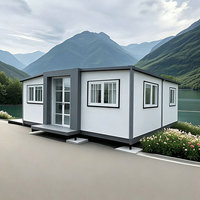 Maison Conteneur de Luxe Préfabriquée Extensible 2 Chambres 20ft/40ft, Bâtiment Moderne pour Bureau et Résidence en Panneaux Sandwich