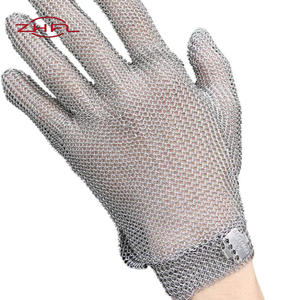 Nuevos Guantes de Seguridad Anticorte de Acero Inoxidable con Malla de 5 Dedos EN388/5 ANSI 9 Sin Recubrimiento, Resistentes a Cortes, Desgarros y Abrasión - Product Image 1