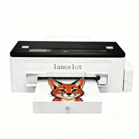 Mesin Printer DTF A3 L1800, Mesin Cetak Langsung ke Film dengan Sirkulasi Tinta Putih Mencegah Penyumbatan untuk Kaos Custom
