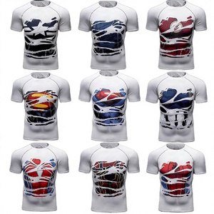 เสื้อยืดออกกำลังกายผู้ชายทรงสลิม ผ้าถัก ยืดหยุ่น กระชับรูปร่าง ป้องกันรังสียูวี เหมาะสำหรับเล่นกีฬา ยิม เพาะกาย จิวยิตสู และกีฬาต่อสู้อื่นๆ - Product Image 3