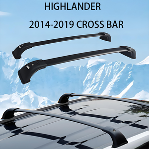 JOESHIER Professional Car Roof Rack Cross Bars for 2014-2019 Toyota Highlander 4x4 Aluminum Alloy <b>Lockable</b> Black 75KG Load - Product Image 3