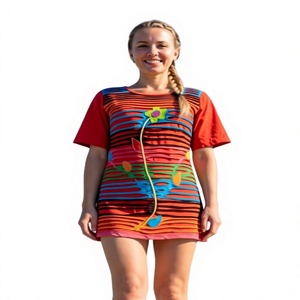 Vestido Mini Ajustado de Mezclilla Estilo Inglés para Mujer, Cintura Natural, 100% Algodón, Ecológico, Transpirable, Alta Moda - Product Image 1