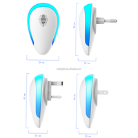 Répulsif Électrique Ultrasonique Extérieur Anti-Moustique, Souris, Serpent et Nuisibles – Pièges Raquette Anti-Moustiques en Plastique