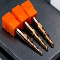 Penjualan Langsung Pabrik Grosir Alat Gerinda Pemotong Kayu Karbida Ball Nose End Mill, Pemotong Tapered Milling Cutter