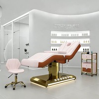 Table de massage électrique moderne à 4 moteurs pour salon de beauté, lit de spa, table cosmétique, chaise de salon de beauté, lit pour extensions de cils