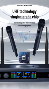 AIDI AK-835 Çift Kanallı UHF Profesyonel Kondenser El Tipi Kablosuz Mikrofon Sistemi Sahne Performansı Düğün Fabrikası için - Product Image 4