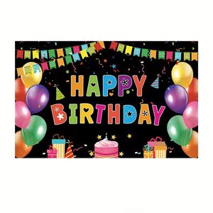 Bannière de fond d'anniversaire sur mesure, taille personnalisée, avec logo, impression numérique, directement de l'usine - Product Image 1