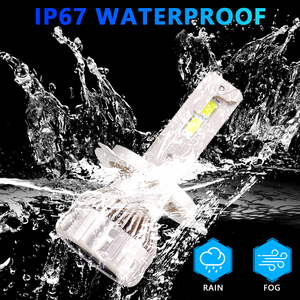 หลอดไฟหน้า LED ใหม่ 60W 12V 10000 ลูเมนส์ 6500K รุ่น H1 H4 H7 H11 9005 9006 ไฟสูง/ต่ำ กันน้ำ ไฟตัดหมอก รับประกัน 2 ปี - Product Image 4