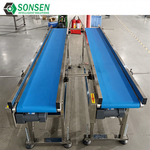 PU düz bant konveyör makinesi-küçük iş gıda dereceli endüstriyel PVC elektrikli taşıma hattı - Product Image 2