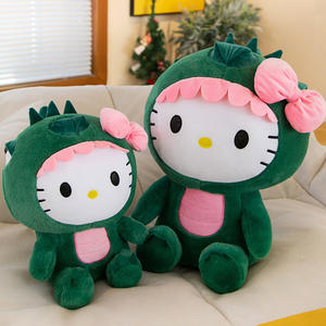 35cm Cute <strong>Kitty</strong> Stuffed Toys Cartoon Kt Cat &amp; Dinosaur PP Cotton Filled Throw <strong>Pillows</strong> for Children &amp; Girls - Product Image 3