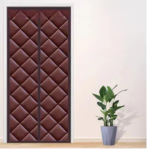 High Quality Magnetic Thermal Insulation Oxford Fabric Door Curtain Screen Cotton Door for Winter
