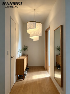 Modern Design Wall With Weave Paper Lampshade Green Degree <b>Light</b> Fixture for Living & Dining Room HM-LB-001 Modern Design Enhanc - Product Image 2