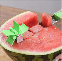 Dropshipping Watermeloen Windmolen Cutter Slicer Rvs Vorm Fruit Gereedschap Snel Cut Tool Keuken Gadgets