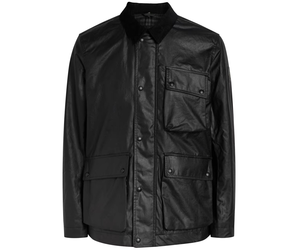 Oem Tùy Chỉnh Mùa Đông Sáp Dầu In Bông Áo Khoác Màu Đen Nâu Vải To Sợi Cổ Áo Không Thấm Nước Hàng Hóa Giản Dị Săn Bắn Áo Khoác Cho Nam Giới - Product Image 1