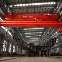 Grue à double poutre de grande capacité avec crochet de levage pour la manutention d'équipements industriels et le déplacement de marchandises
