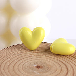 Venta al por mayor a granel DIY corazón Color sólido acrílico joyería cuentas 17x14,8mm agujero: aproximadamente 2,2mm aproximadamente 430 unids/bolsa 1892190 - Product Image 6