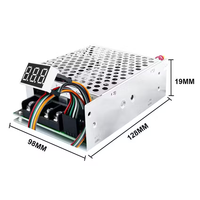 Régulateur de vitesse PWM 40A DC 10-55V 12/24/36V avec un potentiomètre à distance et un bouton de marche arrière