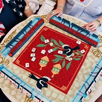 Mahjong américain 2026, 160 tuiles en acrylique rouge pailleté, thème patriotique nautique, vente en gros, prêt à expédier, livraison rapide