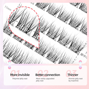 ขนตาปลอมแบบติดเอง Yelix Glue Free Self Adhesive Cluster Lashes 42 ช่อ รุ่น Sunflower Extensions ขนตา PBT แบบเพิ่มวอลลุ่ม ชุด DIY ทำเอง - Product Image 3