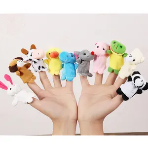 Özel yumuşak peluş eğitim parmak kukla çocuklar hediye için yüksek kalite popüler dolması peluş parmak kuklası oyuncak