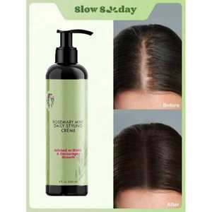 Crème coiffante quotidienne à la menthe et au romarin 8 oz, infusée à la biotine, favorise la croissance - Product Image 1