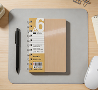 Carnet à spirale double simple en métal A6, couverture en polypropylène, 80 feuilles, bloc-notes ligné universitaire, mini carnets à spirale personnalisés