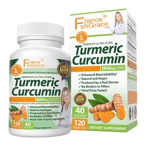 Curcuma curcumina capsule con bioperina 1500mg più alta potenza disponibile