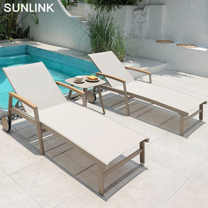 Mobilier d'extérieur moderne en tissu maillé, chaise longue <span class=keywords><strong>de</strong></span> <span class=keywords><strong>plage</strong></span>, jardin, patio, <span class=keywords><strong>hôtel</strong></span>, parc, villa, piscine, cadre en aluminium - Product Image 2