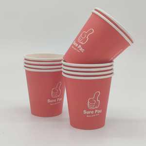 Einwand iges umwelt freundliches Material kunden spezifischer Logo-Druck 4oz 8oz 12oz Kaffee-und Tee-Pappbecher für Büro - Product Image 3