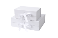 Boîte cadeau rigide pliable magnétique personnalisée OEM, écologique, recyclable, sans marque, pliable, blanche, pour emballage de produits de soin UV