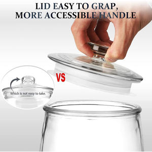 Bocaux en verre à biscuits à large ouverture de 1/2 gallons Bocaux d'apothicaire pour bocaux en verre à bonbons pour le rangement de la cuisine et l'organisation du linge - Product Image 6