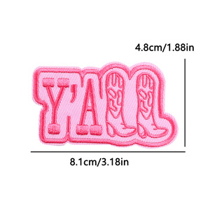 Service OEM/ODM Patch brodé personnalisé en polyester, motif botte Howday, thermocollant, pour streetwear - Product Image 4