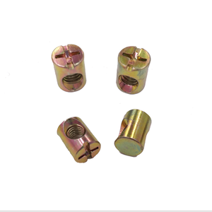 Möbelzylinder-Hammermutter, Mittel- und Versatzbohrung, Kohlenstoffstahl, gelb verzinkt - Product Image 5