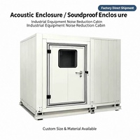 Cabine acoustique insonorisée en aluminium avec fenêtre d'observation, personnalisée pour le contrôle du bruit des machines industrielles