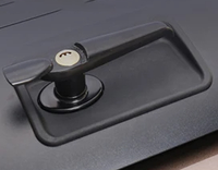 Couvre-benne à rouleaux rétractable en aluminium dur, étanche et verrouillable pour Mitsubishi L200 Mazda BT50 Ranger Navara (sans perçage)